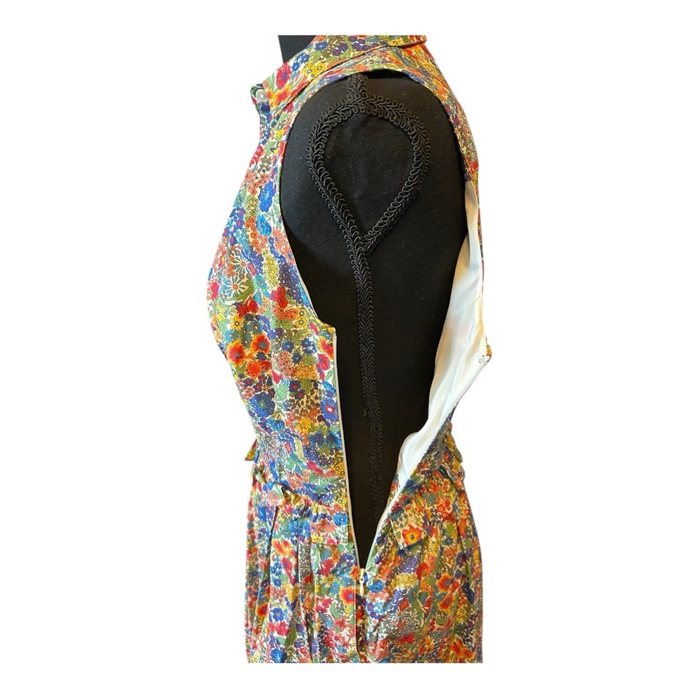 J Crew Liberty Fabric Women Floral Sleeveless Dress Size 2 - Picture 3 of 4